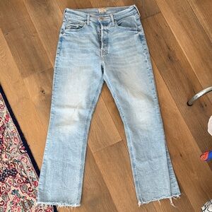 MOTHER Light Blue Flare Jeans